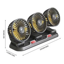 캠핑서큘레이터 USB 차량용 저소음 조정 가능 공기 순환 선풍기 2 360 도 회전 충전 헤드, 03 12V