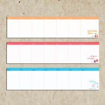 예닮 위클리 스케줄러 3종 메모패드 메모지 연습장 떡메 칼라 메모장 팬시 예쁜 메모노트 오엠알카드 주간 플래너 떡메모지 도안 메모지제작 떡제본, 2세트