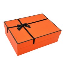 루루홈 주황색 리본 선물 포장 박스, 선물 포장 박스 7호 1개