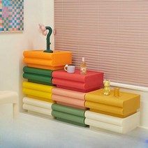 플라스틱 수납장 적재 아이방 원룸 감성 인테리어, 3단민트+유백+민트L50.5xW40.5xH62