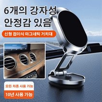 마그네틱 폴딩 거치대 부착형 차량용 스마트폰 홀더 네비게이션거치대, 블랙, 2