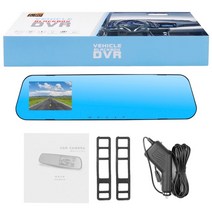 룸밀러블랙박스 스마트 연동 wifi 룸미러 1채널 블랙박스 차량용 dvr 카메라 hd 1080p 단일 레코드 4quot 디지털 비디오 미러 레코더 120도 광각 차량용 대시, 검은색, 없음