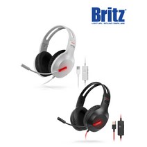 브리츠 K900 USB 유선 어학용 헤드셋 게이밍 노이즈캔슬링 헤드폰 PC 인터넷강의, 블랙