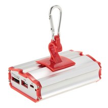 제이지(JZ) (JZ)제이지 LED 충전식 대용량 캠핑랜턴 (5200mAh) 보조배터리겸용 랜턴, 오렌지, 1개