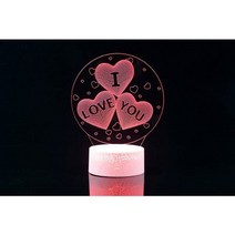 [에이치플러스몰] 3D LED 무드등 [HQ버전] I LOVE YOU (CBT940015)