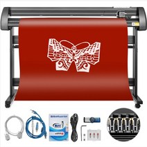 diy 광고 인쇄용 펜 홀더가있는 53 인치 비닐 커터 플로터 기계 절단 플로터 창 artcutsoftware, 없음
