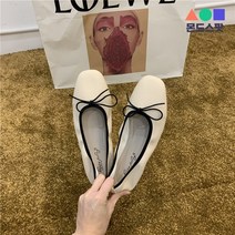 몬드스팟 1cm 여성 말랑 기본 컬러 플랫 단화 화이트 (DM479)