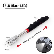 자동차 스캐너 진단기미니 휴대용 텔레스코픽 마그네틱 펜 LED 조명 장착 자동차 검사 도구 너트 볼트, 05 8LB-Black LED