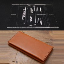 가죽공예 도구 DIY 지갑 만들기용 투명 긴 아크릴 가죽 공예 템플릿 패턴 4 개