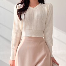 투디 데일리 브이넥 하찌 긴팔 크롭 니트 5컬러