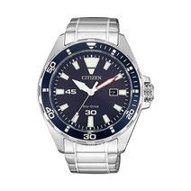 Citizen 남성용 시계 에코드라이브 Solar Powered 파란색 다이얼 스틸 Bracelet BM7450-81L