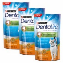 퓨리나 덴탈라이프 고양이 간식 캣 트릿 51g, 연어 맛, 10개