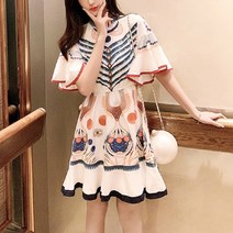 럭셔리 하객룩 화사한 쉬폰 프릴 원피스 마레뜨 플랑원피스