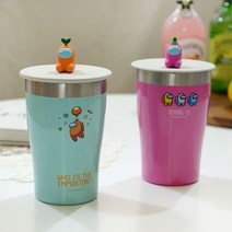 어몽어스 스텐 보온 보냉 컵 360ml, 핑크