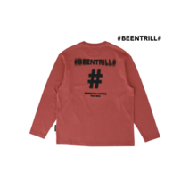 빈트릴 남여공용 SHAKE 해시태그 롱슬리브 티셔츠 BA223TL003TC