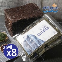 청정 완도 특산물 무조미 구워나온 곱창김 25매 x 8봉 LAGG258, 상세페이지 참조, 상세페이지 참조