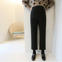 임산부 일자핏 밍크 기모 슬랙스 팬츠