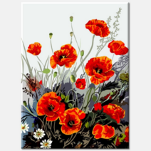 모모픽스페인팅 DIY 명화 그리기 세트 40 x 50 cm, 양귀비 꽃밭
