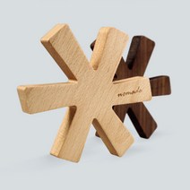 캠핑 원목 냄비받침대 나무 우드 휴대용 냄비받침, 월넷(N8212)