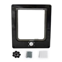 E56C 도어 플랩 출입 잠금 장착 투명 욕실수납장, T03-Black, C03-XL
