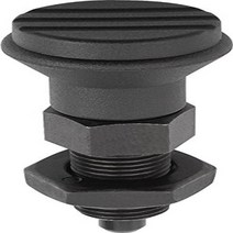 Kipp 03090-2410A7 Steel Indexing Plunger Black Oxide Finish Pull Knob B Style Locking Pin Harden, 1