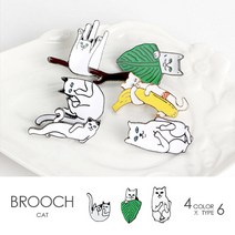 kirakirashop 잎사귀 고양이 브로치 BRC3177