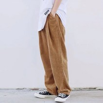 1+1 남성 와이드 팬츠 코듀로이 골덴 허벅돼 일자 통큰 바지 데님 테이퍼드 뚱뚱한 코디 세미 통넓은 HA2