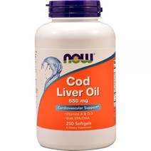 NOW 대구 간유 650 mg 250 소프트젤