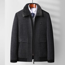 COSYEVNO 캐주얼 벨벳 방한 중년 남성 재킷