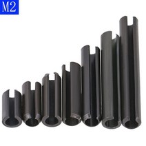 분할 핀 블랙 카본 스틸 스프링 타입 스트레이트 슬롯 맞춤 맞춤 셀락, m2x6mm-50pcs