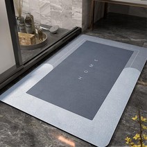 샤워후물기제거용 신혼집 욕실발수건 발판발매트 화장실러그 주방바닥매트 입구매트, 그레이, 타원형발매트