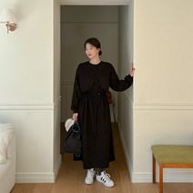 렌클 볼레로 스트링 롱 원피스 68349 빅사이즈 여성의류