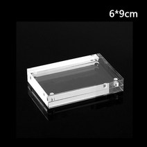 관 자격증 투명아크릴 액자 아크릴액자제작 양면 스탈 홀더 책상 자석 장소 직각 펜던트, 6 9cm