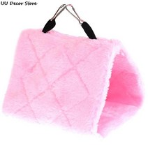 애완 동물 햄스터 케이지 집 매다는 둥지 앵무새 잉꼬 Budgie Cockatiel 따뜻한 침대 쥐 해먹 겨울 장난감, 01 Pink