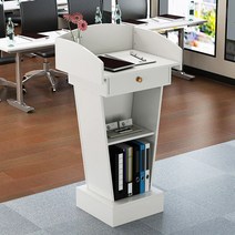 교탁 강좌교실 교사연설대 학교 회의실 발언대 강의대 단상, 화이트 싱글 서랍