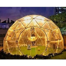 투명 버블 하우스 비팽창식 케이터링 룸 야외 하우스 방풍 텐트, 5미터 세트