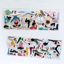 기타 바보사랑[미야문구샵]몸짓_요가 씰스티커, 01요가A_선생님