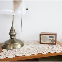 스퀘어 크로쉐 플라워 테이블보 핸드메이드 수제 소품, 40cmx30cm, 화이트