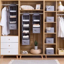 [RAΕ] 행잉오거나이저 3단 4단 5단 그레이브라운 소품걸이 옷장수납함 선반 모자보관함 서랍 속함 수납함 양말 ▷_4Ε470Ea, Εz_그레이브라운 3단