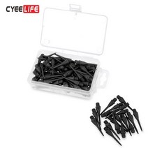 판 다트 게임 핀 다트용품 CyeeLife-전문 플라스틱 팁 교체 포인트 8 색 100 개, 협력사, Black
