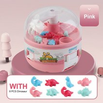 미니뽑기기계 인형 사탕 캡슐 뽑기 기계 미니 발톱 기계 마이크로 공룡 포수 크레인 장난감 손과 눈의 게임, 03 Pink