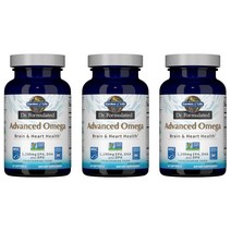 가든오브라이프 오메가3 DPA 닥터 포뮬레이티드 시트러스맛 60정 3개