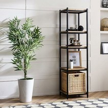 진열선반 거실책장 5단책장 철제원목선반, 02.5단선반_월넛