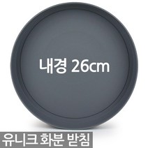 유니크 원형 화분 받침 - 화분받침 받침대 물받침 화분받침대 플라스틱받침 동그라미화분받침 원형화분받침 플라스틱화분받침, 05_한성_유니크원형받침(대)_그레이