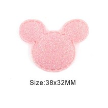 가죽스티커 인조가죽 수선패치 보수 스티커 테이프50Pcs 여러 가지 빛깔의 패치 반짝이 가죽 패드 크라운/, 16 Light Pink Mouse