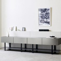 템바 리엘 메탈 2400 높은거실장, 02.2400_높은블랙