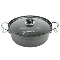 국내생산 경질 전골냄비 복전골 찌개 오뎅탕 감자탕 칼국수 샤브 냄비 인덕션겸용 - 24cm 26cm 28cm 30cm 32cm 업소용 경질냄비 국수전골, 뚜껑 포함