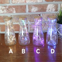 옥탑 캠핑무드등 유리병 LED유리돔 빈티지램프 무선조명 레트로감성 아이방전등 건전지전구, B  믹스