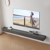 북유럽 원목 거실장 엔틱 TV 붙박이장 TV장 TV다이 캐비넷 캐비닛 수납장 서랍장 장식장 나무 대리석 단단한 벽, 320x30x18, 직접 조립