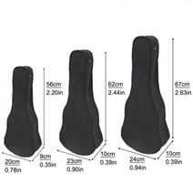 기타케이스 하드 케이스 우쿨렐레 가방 212326인치 블랙 휴대용 소프트 케이스 모노레이어 백 싱글 숄더 백팩 212326인치 우쿨렐레 패딩, 검은색, 26인치